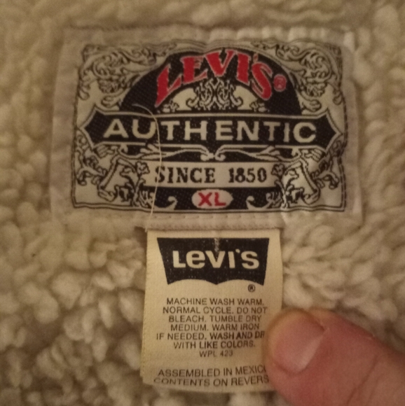 Vintage Levi's Demin Sherpa trucker Jacket Size XL - Picture 5 of 12